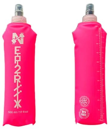 Pack de 2 Flasques Running 500ml Ultra-Légères Soft Flask – Gourdes Souples pour Course à Pied, Trail, Marathon, Randonnée – Pliables, Sans BPA, Faciles à Transporter, Compatibles Gilet d’Hydratation.
