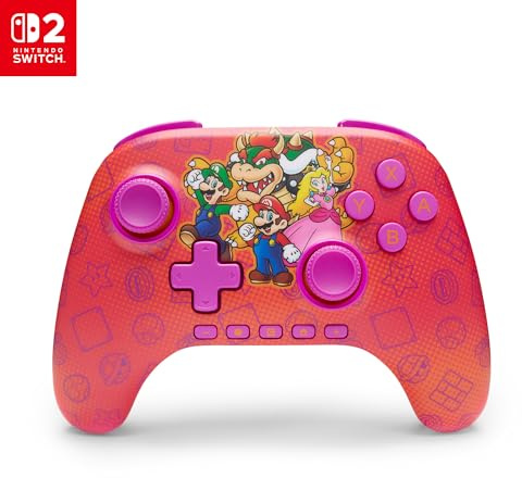 PowerA Advantage Wireless Controller for Nintendo Switch 2 - Mario and Friends, Officially Licensed, Hall Effects, Mappable Buttons, Pro Controller, C Button, Motion Controls