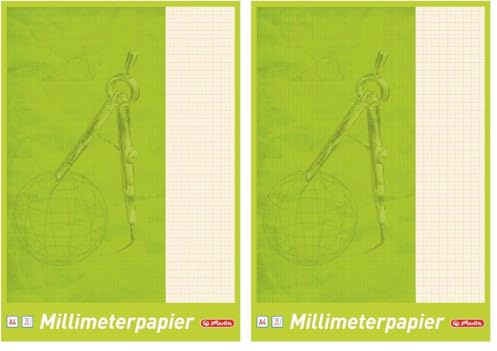 Herlitz Millimeterpapier / 25 Blatt/DIN A4 (Packung mit 2)