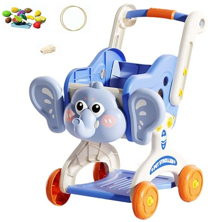 Giocattolo del carrello della spesa per bambini - Set di carrelli della spesa professionali per bambini Set di attività educative per giochi di cibo precoci | 3+ anni Ragazzi Ragazze Negozio per bambi