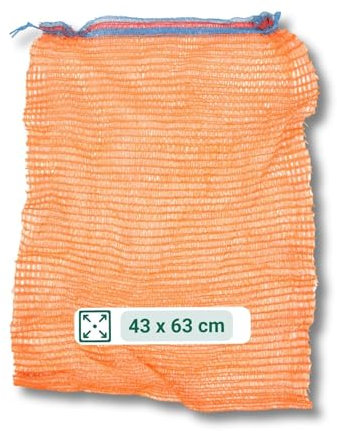 Lot de 100 sacs à légumes - 10 kg - Dimensions : 43 x 63 cm