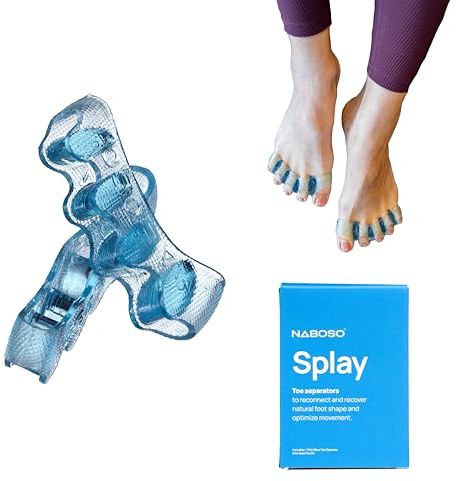 NABOSO Splay - Gel Toe Stretcher, Separator and Straightener for Correction of Bunions, Hammer Toes and Restore Natural Foot Shape