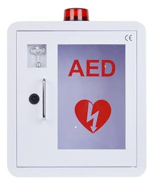 AED Defibrillator Förvaringsskåp Väggmonterat, AED-skåp med larmsystem