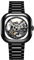 CIGA Design Automatische mechanische Uhr für Herren, Y-Serie Eastern Jade, Keramikgehäuse, vierseitig gewölbtes Saphirglas, Skelett-Zifferblatt, Geschenke für Männer und Frauen, Schwarz