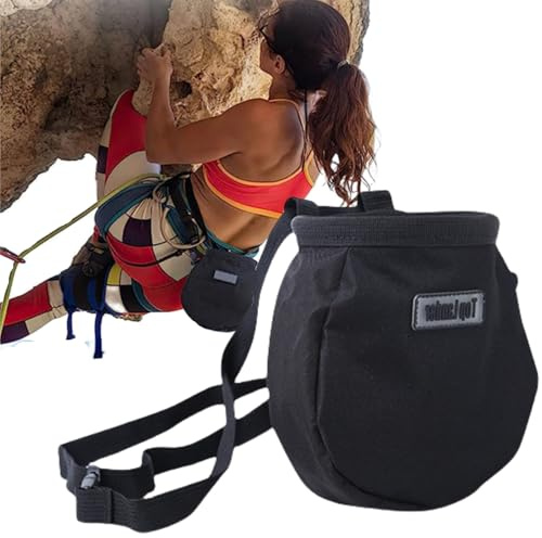 Sac de magnésium pour escalade avec ceinture réglable - Chalk Bag pour plein air et escalade roche avec poche craie