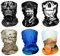 Schlauchschal Herren/Damen, 6 Stück Halstuch Herren, Totenkopf Multifunktionstuch Herren/Damen Scarf, Schlauchtuch Herren, Loop Schal, für Skifahren Motorrad Wandern, Camping, Wandern werden kann