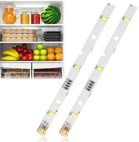 2 Stück LED Kühlschrank Licht für Gorenje RONGSHENG HISENSE Kühlschrank E349766 MDDZ-162A 1629348 DC12V,LED Lichtleiste,LED Kühlschranklampe,Ersatz Kühlschranklampe Kompatibel