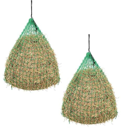 vidaXL Hay Nets 2 pcs Round 0.75x0.5 m PP