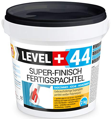 Super Finish Spachtel 2kg Fertigspachtel Q4 Perfekt Glätt Flächen Füll für Küche Bad Wohnzimmer RM44