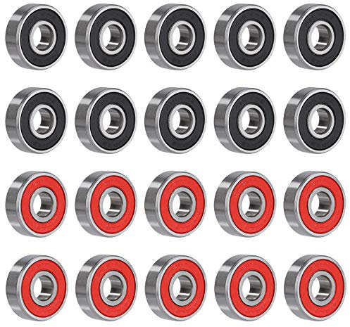 Cuscinetti Skateboard 608RS Cuscinetti a Sfere a Gola Profonda Doppio Schermati per Pattini Rollerblade Scooter 20 Pezzi