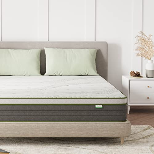 Novilla Matratze 100x200 H2 H3 Federkernmatratze Foam Mittelfeste Taschenfederkern Matratze Taschenfederkern Hybridmatratze Härtegrad Höhe 26cm Weiß