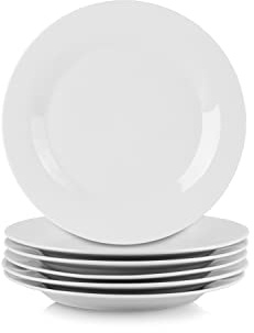 10 Strawberry Street Simply White 7.5 Round Salad Plate, Set of 6