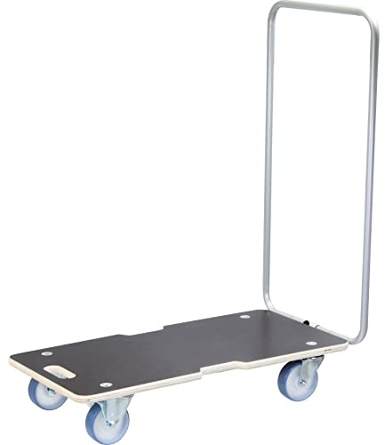 Wagner Transportstöd MM 1345 I 740 x 36,5 x 11 cm – lastkapacitet 300 kg – för tunga lådor, utrustning och möbler I infällda handtag I stålbygel hopfällbar I halkfri yta I FSC®-certifierad – 20134501