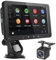 Pantalla Coche de CarPlay/Android Auto Inalámbrico - Portátil Radio Coche con Pantalla táctil de con Bluetooth | Mirror Link | Transmisor FM/USB/TF (7 Pulgadas con cámara)