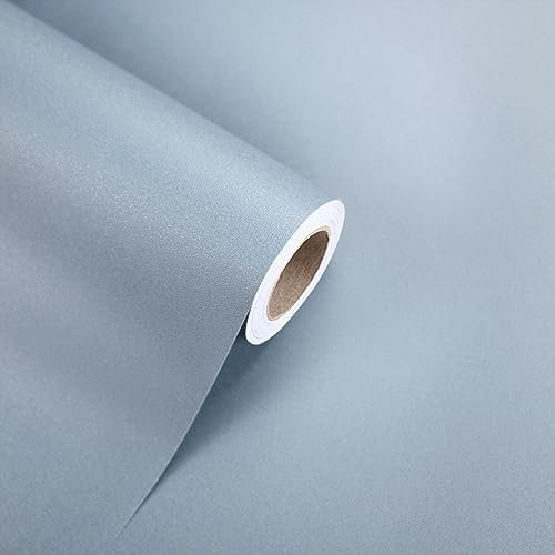 BPILOT Papel tapiz de PVC no penetrante autoadhesivo grueso para sala de estar dormitorio escaparate Fondo de hotel papel tapiz pegatinas de pared gris y azul