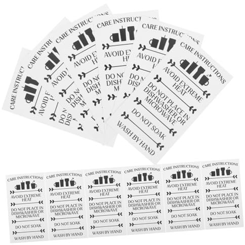 LALAFINA Tumbler Pflege Tags 30 Stücke Papier Verpackung Karten Glas Tasse Reinigung Guide