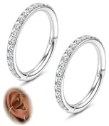 Morfetto Pendientes de Helix de Joyería Piercing Nariz Tragus Conch Aro Con Acero Quirúrgico 16G 18G Anillo Nasal Tabique Daith Rook Joyería Piercing Tragus Helix 6mm 8mm 10mm