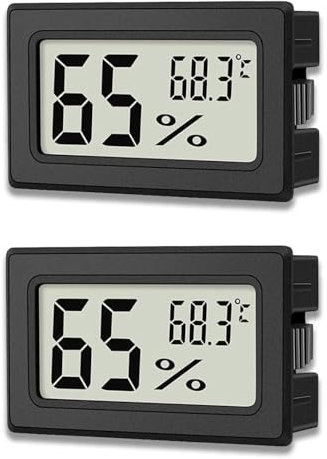 zoerbufan 2 Piezas Higrometro Digital Mini Termometro, Medidor De Humedad Interior con Celsius para Controlar La Temperatura y Medir La Humedad para La Comodidad En La Oficina y En Casa