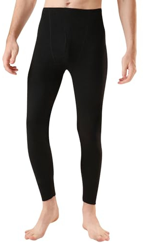 Risipu Pantalon Thermique léger pour Homme Long comme sous-vêtement de Base sans Coutures Haute élasticité Parfait pour Le Quotidien