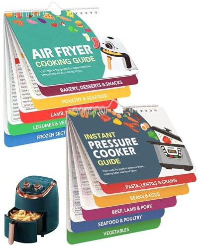 WINXMIN Guida alla Cucina della Pentola a pressione e Friggitrice ad Aria in Inglese con Istruzioni per 140+ Alimenti, Accessori e Suggerimenti per Piatti Sani e Deliziosi