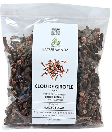 Clavo entero de Madagascar 25 g - Especia natural y auténtica - Sabor intenso y aromático