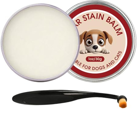 Détachant des larmes pour chiens - Baume de soin 40g avec brosse,Nettoyant pour les yeux pour animaux en peluche, toilettage quotidien salon de toilettage vétérinaire voyage maison chiot animal de