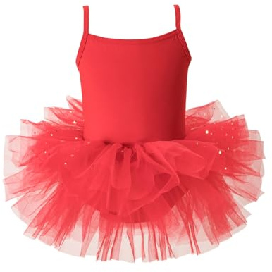 Generico Tutu Ballerina Bambina Colorato Body Ginnastica Artistica Ragazza Senza Maniche Vestito Danza Classica da Balletto Leotards Dancewear Abito da Ballo Saggio