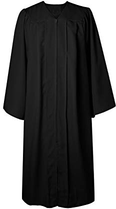 GraduatePro Toge Diplome Universitaire Graduation Gown Robe Adulte Tenue Costume Secondaire Maître Femme Homme Ecole Noir