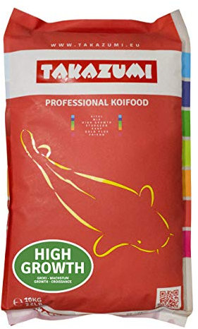 Takazumi HIGH Growth optimales + schnelles Wachstum Koi Futter Koifutter Pellets 4,5 mm Fisch Teich 10 kg - Sackware