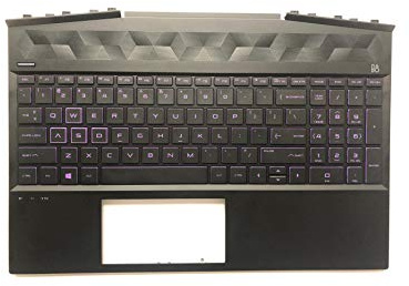 L57596-001 Replacement Laptop for HP Pavilion 15-DK Upper Top Cover Case Palmrest Backlit Keyboard Assembly Part