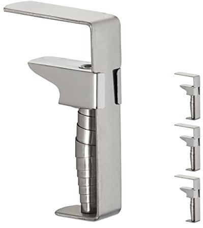 Relaxdays 24er Set Tischklammern, verstellbare Tischdeckenklammern für Dicke Tische, Edelstahl, bis 4,2cm Stärke, Silber