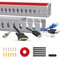 Conduit de câbles Kit de Chemin de câbles Fente Ouverte Conduit de câbles pour câble TV câbles Chemin de câbles 80 cm (2 x 40 cm) Organisateur sous Le Bureau Coffre de Gestion des câbles (2 Pack)