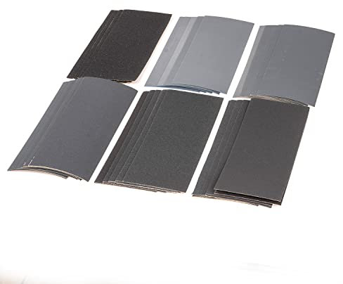 60 Stück schmirgelpapier set,sandpapier,holz schleifpapier,feines schleifpapier 80 120 150 180 240 320 400 600 800 1000 1200 1500 2000 2500 3000Körnung,nass und trocken,für holzmöbel,auto,stein,metall