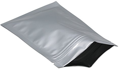 WACCOMT Pack Bolsas planas de tereftalato de polietileno con cierre de cremallera, para almacenamiento de alimentos, bolsas de aluminio de color plateado (100, 6 x 8 cm)