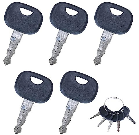 Ensemble de 5 clés de démarrage d'allumage de remplacement, interrupteurs de démarrage de pelles convient à Volvo 202 Digger, excavatrice agricole