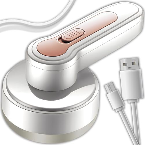 Retoo Afeitadora eléctrica de pelusa, incluye espaciador para superficies de lana, portátil, compacta, color blanco