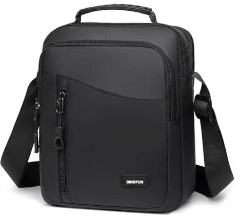 Vpoofree Bandoleras Hombre Bolso de Hombro Bolsas de Mensajero de Negocios Bolso de Mano Mariconeras para Hombres Moda Crossbody Bag Shoulder Casual(Negro Bolsos de hombro)