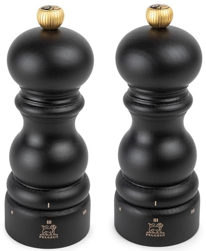 Dekomiro - Set Peugeot Paris Pfeffermühle und Salzmühle u'Select 15 cm Schokolade im Dekomiro Geschenkset mit 100 gr. Salz