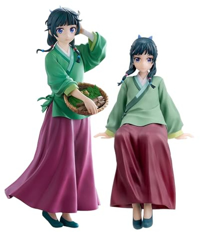 Xinchangda Ensemble de 2 figurines Maomao Style Hanfu Anime Figurine Maomao Modèle PVC Figurine décorative de bureau Objets de collection