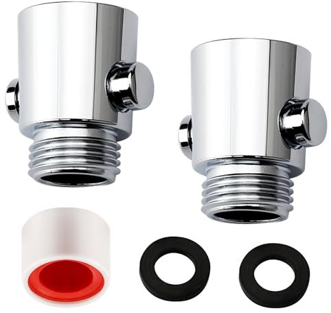 ZMDMAH 2 alcachofa de ducha con válvula de cierre, cierre de agua, tapón G1/2, limitador de flujo