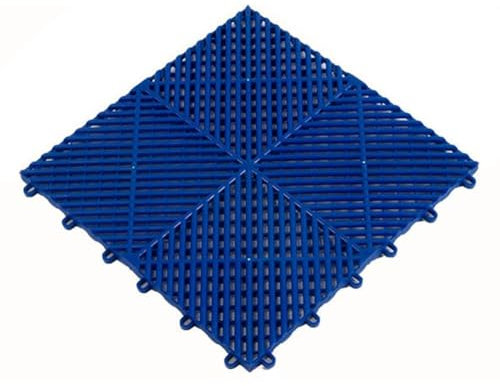 HJLKDYM Dalles Sol Extérieures, Modulaires Carrelage À Emboîtement, Salle Lavage Voitures Tapis Drainage Robuste Pour Garage Système Drainage Pour Lave-auto Balcon Cour(Blue,15.7x15.7x0.7in/20 pack)