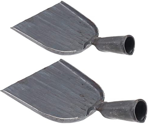 CIYODO 2pcs Soot Broom Oven Charcoal Grill Briquettes Fire Cleaner Portable Grill Activated Charcoal Chimney Pot Pellet Stove Starters Shovels Bucket Dust Gas Pit Carbon Steel Grey