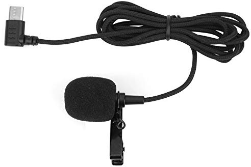 TOPINCN Klämma/hållare-på-mikrofon för SJ8/SJ9/SJ10 Åtgärdskamera 32 DB Känslighet 140 Cm Kabellängd