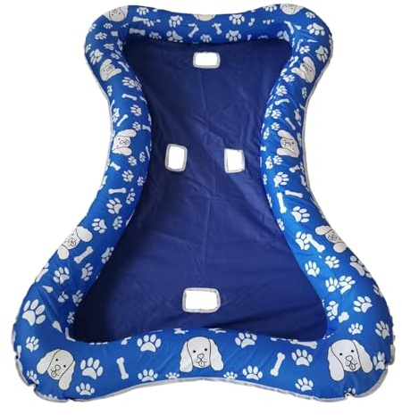 PVC hundpool flata – 146 cm vattenmatta med uppblåsbar matta för hundar | Reptålig simplattform, simfena för små, medelstora och hundar | sommar, simmatta för sjöar, floder, stränder