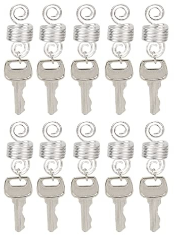 Skäggpärlor Hår Skägghängen Skäggdekorationer Premium Legering Dekorativa nycklar Fjädrar Tillbehör för Viking Cosplay Flätor Bröllop 10st
