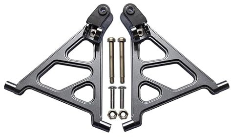 GPM Tamiya Lunch Box Upgrade Parts Aluminium Front Lower Arm - 1Pr Set Grey Silver