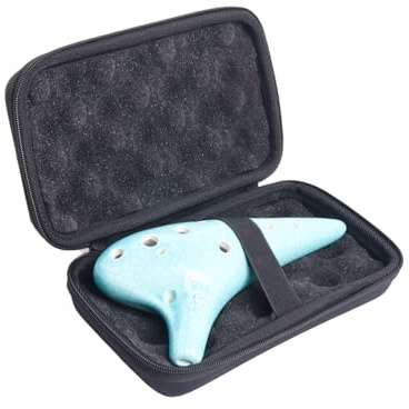 inDomit Hard EVA Case for 12 Hole Ocarina, Shockproof Waterproof Traveling Portable Case