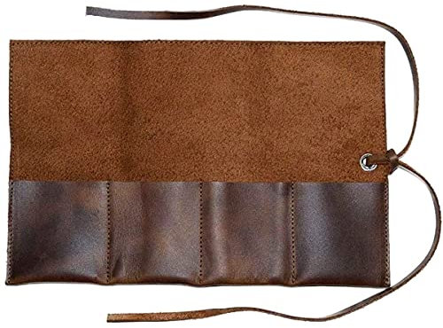 Uhrenrolle BULLONGÈ LUXOWA SUPER-Soft Wild-Leder braun für 4 Armbanduhren