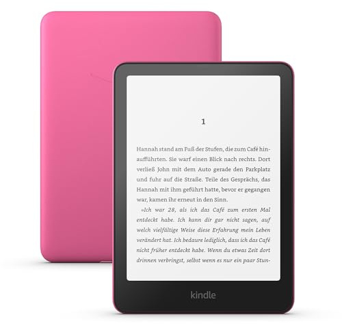 Zertifiziert und generalüberholt Amazon Kindle Paperwhite (16 GB) – Unser schnellster Kindle, mit neuem 7-Zoll-Display und wochenlanger Akkulaufzeit – mit Werbung – rosa