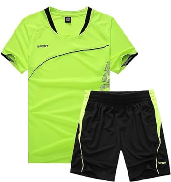 Cozozn Fotbollströjor för Pojkar Träningskläder Fotboll Chandal Pojk Fotbollsset Träningströja Pojk Fotboll Shorts, grön, 8-9 år